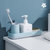 日本AKAW爱家屋创意卫生间牙刷牙膏收纳整理台面清洁用具置物架子(浅蓝色)第5张高清大图