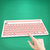 无线蓝牙智能键盘办公专用打字可爱迷你ipad手机平板DT-539(粉色)第3张高清大图