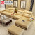 曲尚(Qushang)沙发头层牛皮沙发现代简约大小户型客厅整装真皮沙发组合(双人位+单人位+贵妃位)第2张高清大图
