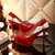 羽陌伦诗 春季甜美拼接金属装饰超高跟浅口女士单鞋 R091(红色 39)第3张高清大图