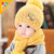 秋冬婴儿帽子围脖围巾套装1-2岁毛线帽男女宝宝帽子0-3-6-12个月(粉色)第3张高清大图