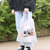 猫头鹰购物袋可折叠包装防水环保袋便携大容量手提买菜袋子(纵向大号 紫色)第3张高清大图