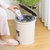 禧天龙Citylong 塑料分类垃圾桶家用脚踏式带盖卫生桶(布丁白)第5张高清大图