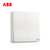 ABB开关插座面板轩致白色二三极五孔AF205插座面板套餐合集(二位单控（带LED灯）)第2张高清大图
