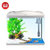 森森鱼缸水族箱生态桌面金鱼缸玻璃迷你小型客厅鱼缸龟缸中型造景(HR-黑320+景4（送17套）)第2张高清大图