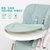 绵娜宝宝餐椅儿童餐椅多功能可折叠婴儿椅子便携式吃饭餐桌座椅带餐盘食品级PP塑料餐盘(薄荷绿)第4张高清大图