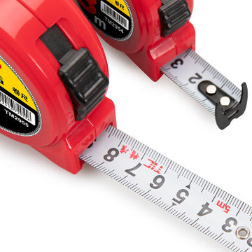 卡夫威尔 钢卷尺 装修测量尺木工尺 自锁式高精准双面刻度公英制盒尺 （ 红黄蓝三色随机发货）(10)