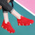 新款夏季运动鞋女网面休闲鞋软底跑步鞋鞋子女鞋子1942-6(红色 35)第2张高清大图
