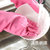 妙洁洗碗绒里手套女家用大中小号厨房橡胶皮洗衣服家务清洁防水塑乳胶耐磨加厚(默认 三袋)第5张高清大图