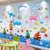 可爱卡通贴画海洋动物贴纸儿童房间墙面装饰海底世界墙纸壁画自粘(特大 彩色热气球)第2张高清大图