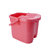 双庆加厚加高洗脚桶塑料足浴桶足浴盆加深洗脚盆带盖子(红色)第2张高清大图