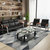 简约现代皮艺办公室小型商务接待会客等候沙发单人三人位茶几组合(紫色1+1+3+茶几)第2张高清大图