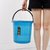 创简坊加厚大号创意水桶塑料家用储水桶欧式带盖提水桶加厚小形桶小水桶(小号蓝色15L)第2张高清大图