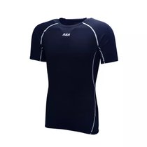 rea 男装 吸湿速干篮球跑步健身运动短袖针织衫训练服紧身衣紧身服R1602(蓝色 M)