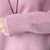 娇维安 春季女装外套 韩版套头衫 高领毛衣打底衫 前短后长针织衫 女(浅紫色 均码)第4张高清大图