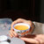 手绘柿子 陶瓷红茶泡耐热玻璃泡茶器内胆过滤茶壶冲茶器(手绘柿子茶杯)第5张高清大图