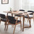 天米 TIMI 北欧白橡实木餐桌椅 1.4米餐厅家具 现代简约创意饭桌组合(原木色 1.4米餐桌+4把黑色PU凳面Z椅)第2张高清大图