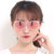 GOLDHUGO韩国超大全框太阳镜潮女猫眼墨镜炫彩反光偏光眼镜新款(透明框冰蓝片)第5张高清大图