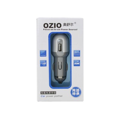 奥舒尔（OZIO）EA14车载充电器（乳白）（500mA）