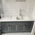 太空铝阳台独立洗衣柜卫生间洗衣槽石英石台盆带搓衣板小户型定制(0.8米 金边款（白色/灰色备注）)第5张高清大图