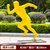 俊采云JYXQ21运动剪影人园林小区楼盘景观摆件户外玻璃钢骑自行车跑步人物雕塑 跑步人A款（单位：个）(黄色 JYXAQ21)第4张高清大图