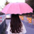 乾越遇水开花雨伞防晒黑胶防紫外线晴雨两用三折叠太阳伞女士遮阳伞(粉红色)第3张高清大图