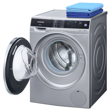 西门子(siemens) WM14U7680W 9公斤 变频滚筒洗衣机(银色) 全触控LED显示 BLDC无刷变频电机