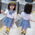 儿童百褶裙套装女童日系套装洋气儿童制服学院风格裙中小童两件套(灰色 90cm)第3张高清大图