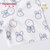 小米米minimoto新生儿护肚衣婴儿连体衣夏季薄款宝宝短袖哈衣爬服(米白 80cm（9-18月）)第4张高清大图