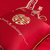 公主风60s支长绒棉贡缎四件套红色婚庆刺绣被套全棉1.8m床上用品(幸福牵手)第2张高清大图
