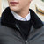 商场同款 男士新款白鸭绒皮羽绒服 时尚休闲羊毛毛领羽绒皮夹克(黑色 M)第4张高清大图