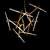 人字叉LED创意个性艺术吊灯枝形异形工业风别墅服装店后现代简约(香槟金 130cm/14头42W)第2张高清大图
