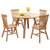 一米色彩 北欧实木餐桌现代简约圆形椅组合家用小户型1米饭桌日式餐厅(原木色 一桌四椅)第5张高清大图