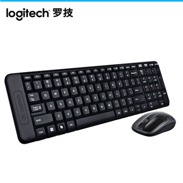 Logitech/罗技 MK220 无线鼠标键盘套装 电脑笔记本键鼠套装 紧凑型(黑色 MK220键鼠套装)