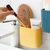 卫生间壁挂式置物架洗手台免打孔收纳盒加厚梳子牙膏牙刷收纳盒桶(黄色 1个装 默认版本)第3张高清大图