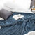 芳登(FOUNT) 羊羔绒+法兰绒双层毛毯 秋冬季加厚珊瑚绒毯保暖毯子空调毯午睡毯(清蓝 默认)第4张高清大图