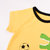 2021夏季新款儿童短袖短裤两件套男童套装女宝宝T恤套装(100cm 黄色819)第4张高清大图