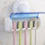 红凡 卫生间吸盘式浴室牙刷架套装吸附型创意三口吸盘牙刷座伴侣(白色 单个装)第4张高清大图