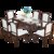 亚格林 美式 餐桌 实木餐桌椅组合饭桌长方形小桌子餐厅家具(餐桌+4张0906餐椅)第5张高清大图