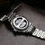 天梭(TISSOT)手表力洛克系列 T006新款80小时全自动机械时尚潮流精钢表带男士腕表(银壳白面银钢带 钢带)第3张高清大图