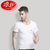 浪莎短袖T恤男2021新品圆领棉质打底衫纯色简约薄款吸汗透气运动休闲短袖(白色 XL)第2张高清大图