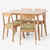 好事达戈菲尔白橡木餐桌椅 1.2米小户型饭桌 实木一桌四椅(一桌四椅（麻面）)第4张高清大图