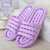 浴室拖鞋 防滑情侣室内塑料家用洞洞拖鞋 按摩时尚家居拖鞋(紫色)第5张高清大图