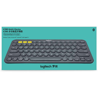 罗技蓝牙键盘K380黑【真快乐自营，品质保证】