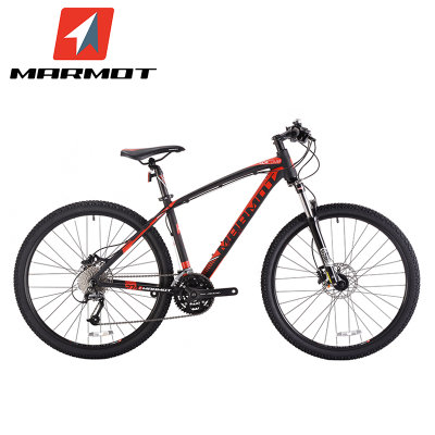 MARMOT土拨鼠变速自行车男女式山地自行车单车铝合金山地车27速(蓝白红 27.5英寸)