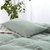 惟丽尚品 日式水洗棉床单四件套-绿素色(被套220*240cm，床单245*270cm)(默认 默认)第3张高清大图