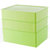 联禾信 EDO可叠加内衣分格收纳盒三件套 塑料带盖整理盒3件套TH-1029-1031(绿色)第3张高清大图