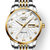 沃伦沃L6096手表机械表 经典男士商务腕表(白色 钢带)第3张高清大图