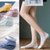 袜子女韩版短袜丝袜女夏季薄款日系水晶袜玻璃丝浅口船袜透明隐形(白色+浅绿+粉色 3双装 玻璃丝（花边款）)第4张高清大图