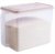 带盖塑料保鲜盒冰箱专用水果盒子透明密封盒厨房蔬菜收纳盒大号浅粉JMQ-674第4张高清大图